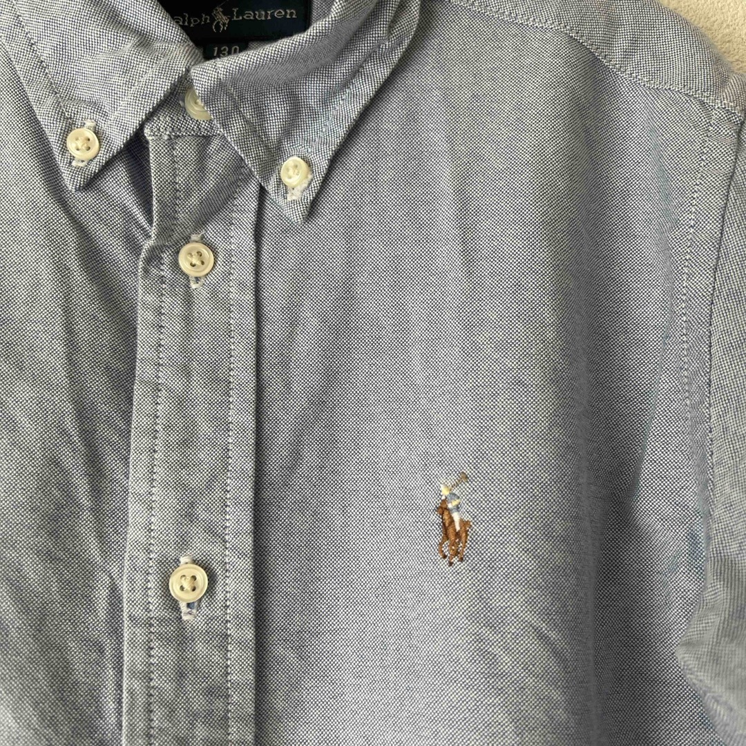 Ralph Lauren(ラルフローレン)の美品ラルフローレン長袖シャツ130 キッズ/ベビー/マタニティのキッズ服男の子用(90cm~)(ブラウス)の商品写真