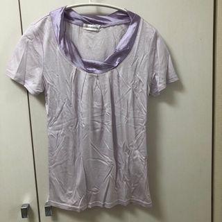 Tシャツ　カットソー　パープル　未使用(Tシャツ(半袖/袖なし))