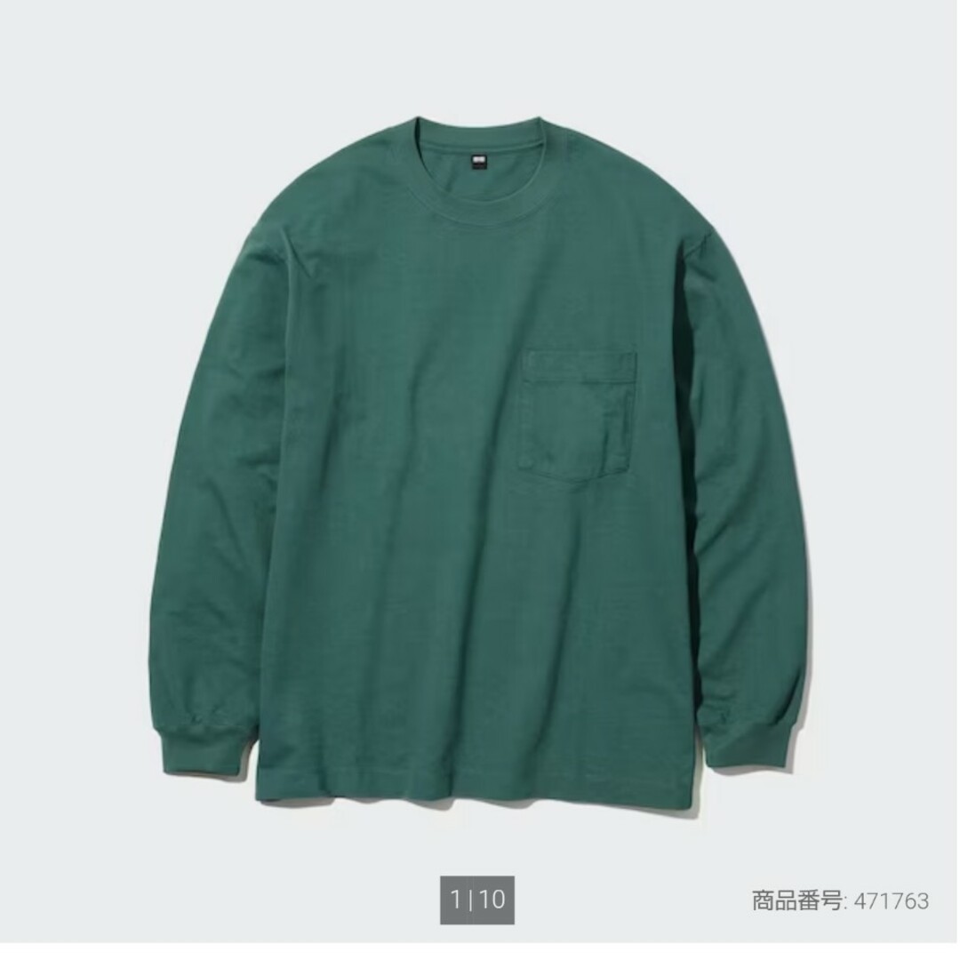 UNIQLO(ユニクロ)のウォッシュコットンクルーネックＴシャツ メンズのトップス(Tシャツ/カットソー(七分/長袖))の商品写真