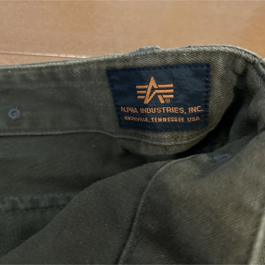 ALPHA INDUSTRIES(アルファインダストリーズ)のアルファ　ワークパンツ　Ｌ　ミリタリー メンズのパンツ(ワークパンツ/カーゴパンツ)の商品写真