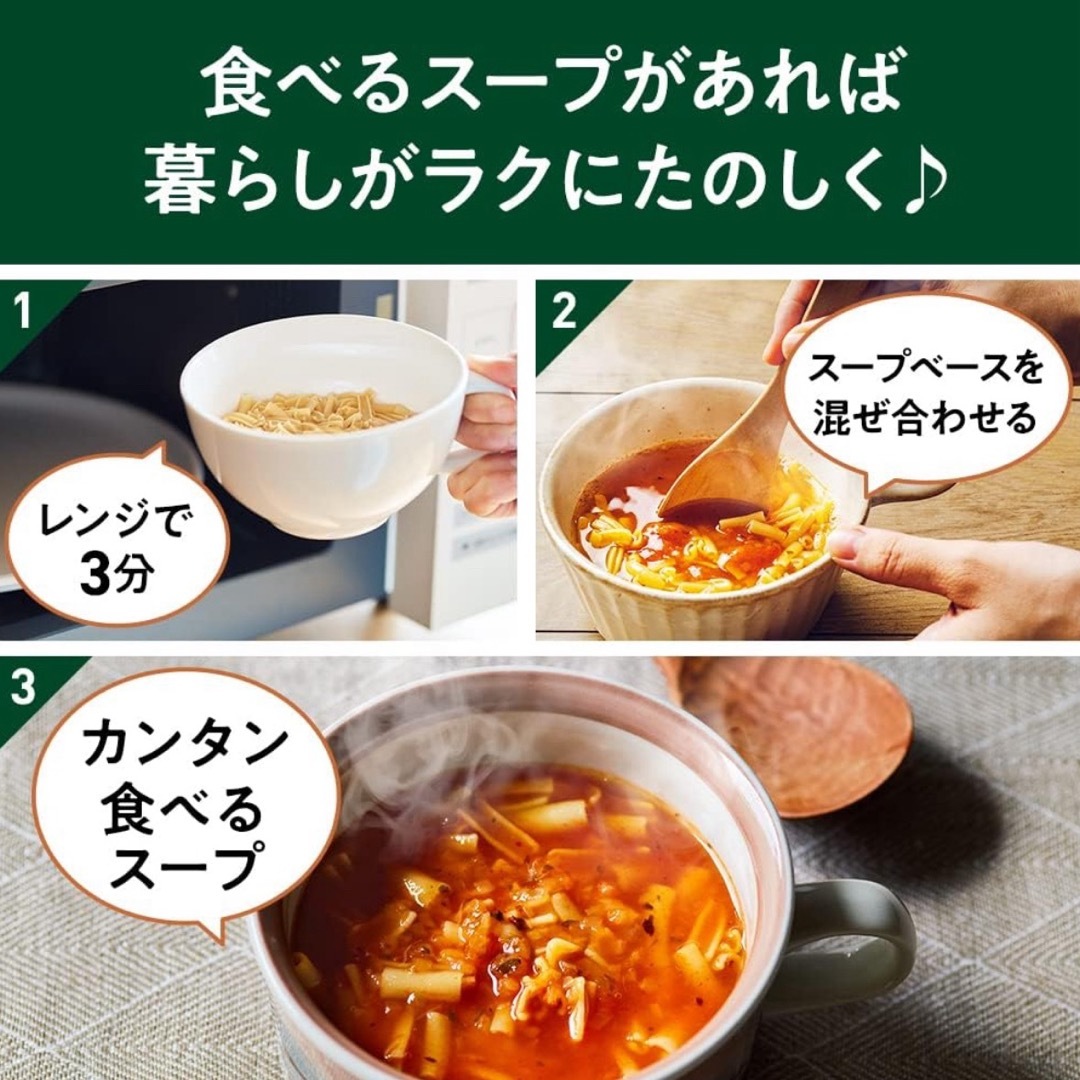 糖質オフの豆スープパスタセット ZENBゼンブミール＋ミールスープベース 6食分 食品/飲料/酒の食品(麺類)の商品写真