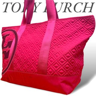 トリーバーチ(Tory Burch)のトリーバーチ TORY BURCH トートバッグ ナイロン キルト風 ピンク(トートバッグ)