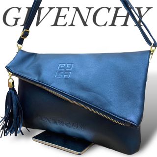 ジバンシィ(GIVENCHY)の極美品 ジバンシー 3way タッセル ショルダーバッグ クラッチバッグ 黒(ショルダーバッグ)