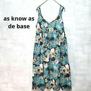 アズノゥアズドゥバズ(as know as de base)の✧as know as de base✧アズノウアズレトロ✧キャミワンピ✧花柄✧(ひざ丈ワンピース)