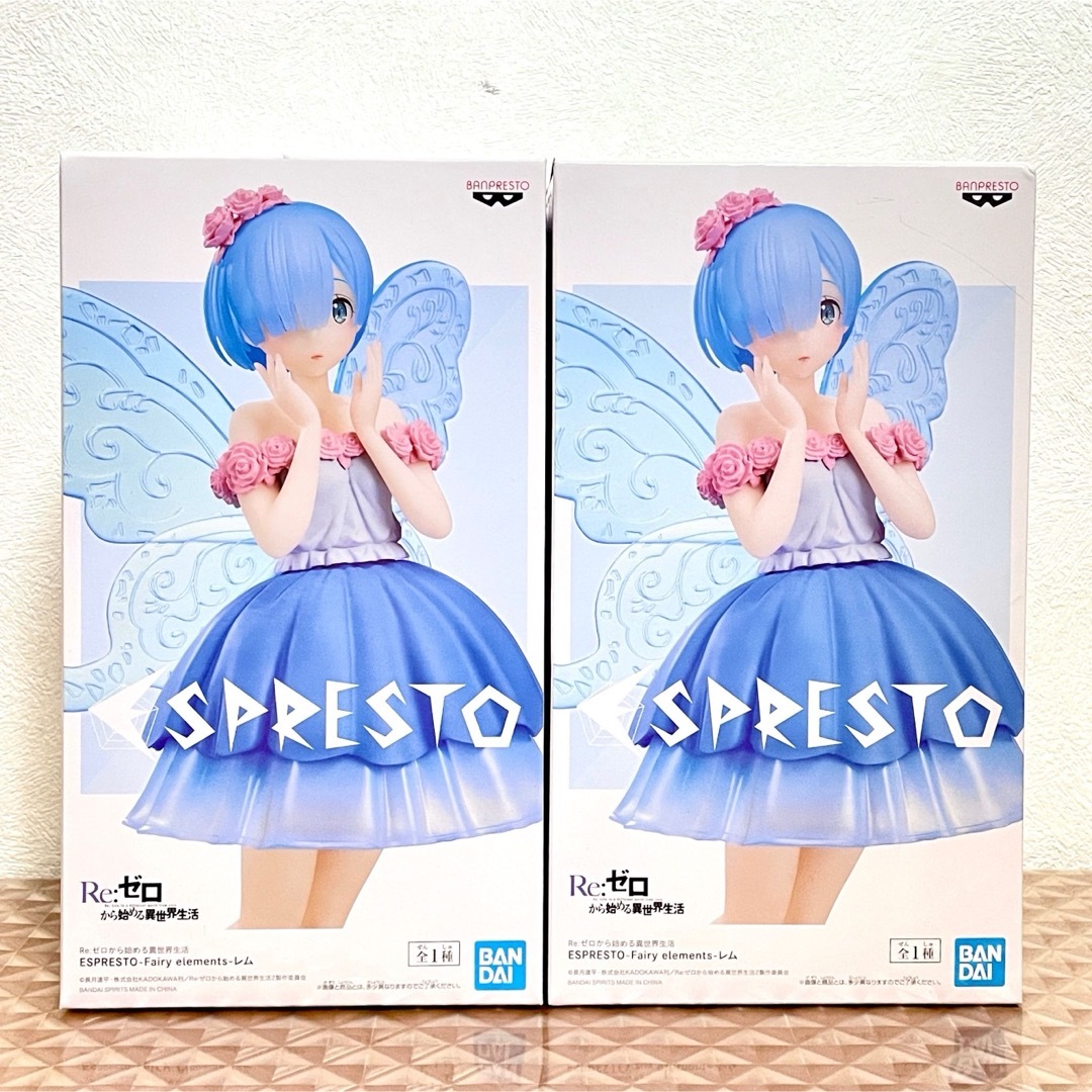 BANPRESTO(バンプレスト)の【新品】Re:ゼロ✧ESPRESTO Fairy elements ２点セット エンタメ/ホビーのフィギュア(アニメ/ゲーム)の商品写真