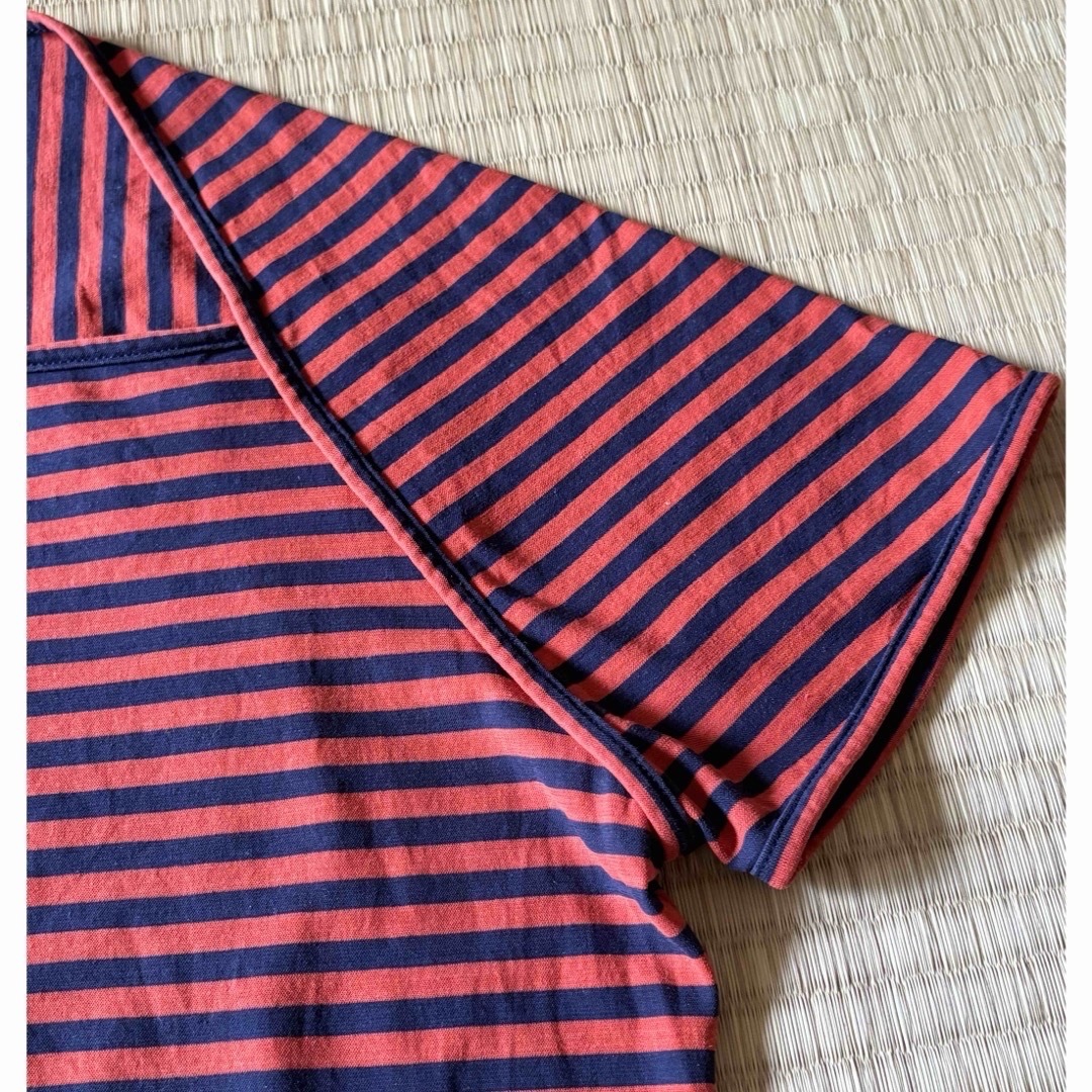 GEORGES RECH(ジョルジュレッシュ)のジョルジュレッシュ、赤と紺のストライプのカットソー、MサイズTシャツ、お洒落！ レディースのトップス(Tシャツ(半袖/袖なし))の商品写真