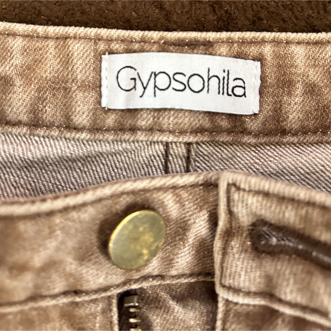 Gypsohila ハイウエストストレートデニム　Brown レディースのパンツ(デニム/ジーンズ)の商品写真