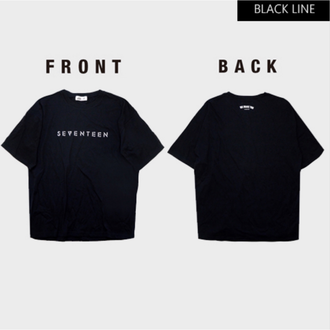 SEVENTEEN(セブンティーン)のseventeen BLACK LINE ハーフスリーブTシャツ L セブチ エンタメ/ホビーのタレントグッズ(アイドルグッズ)の商品写真