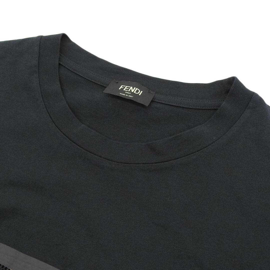 FENDI(フェンディ)のフェンディ ズッカ柄 メッシュ Tシャツ FAF532 AD3C メンズ ブラック FENDI 【中古】 【アパレル・小物】 メンズのトップス(Tシャツ/カットソー(半袖/袖なし))の商品写真