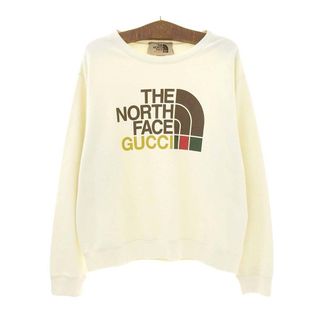 グッチ(Gucci)のグッチ ザ ノースフェイス コラボ ロゴ トレーナー 626990 メンズ アイボリー GUCCI 【中古】 【アパレル・小物】(スウェット)