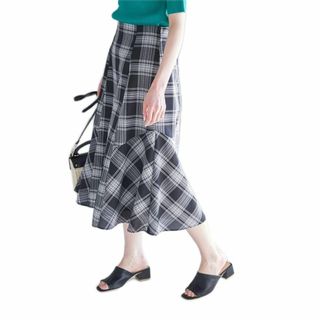 【新着商品】[ロペピクニック] スカート 着丈が選べる/チェックボリュームスカー(その他)