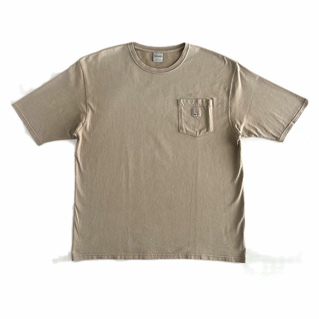 carhartt(カーハート)のCarhartt カーハート Tシャツ L ポケットtシャツ ベージュ カーキ メンズのトップス(Tシャツ/カットソー(半袖/袖なし))の商品写真