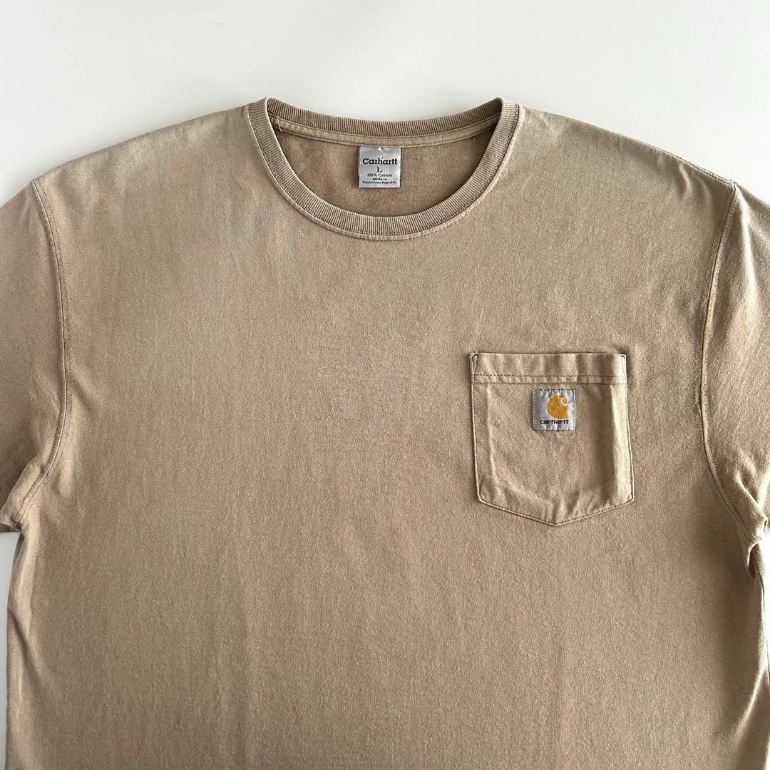 carhartt(カーハート)のCarhartt カーハート Tシャツ L ポケットtシャツ ベージュ カーキ メンズのトップス(Tシャツ/カットソー(半袖/袖なし))の商品写真