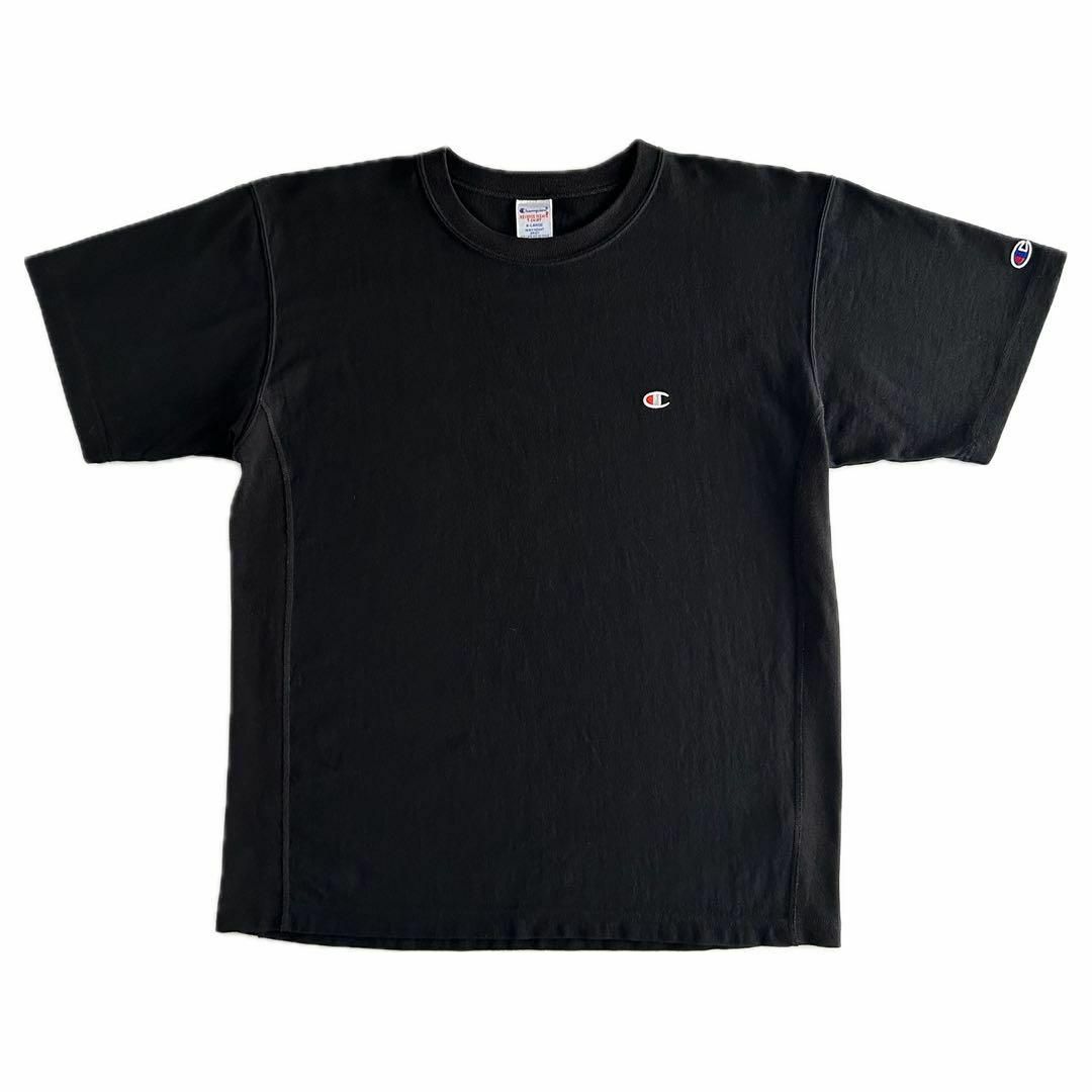 Champion(チャンピオン)のchampion リバースウィーブ 半袖Tシャツ ブラック XL 刺繍タグ 目 メンズのトップス(Tシャツ/カットソー(半袖/袖なし))の商品写真