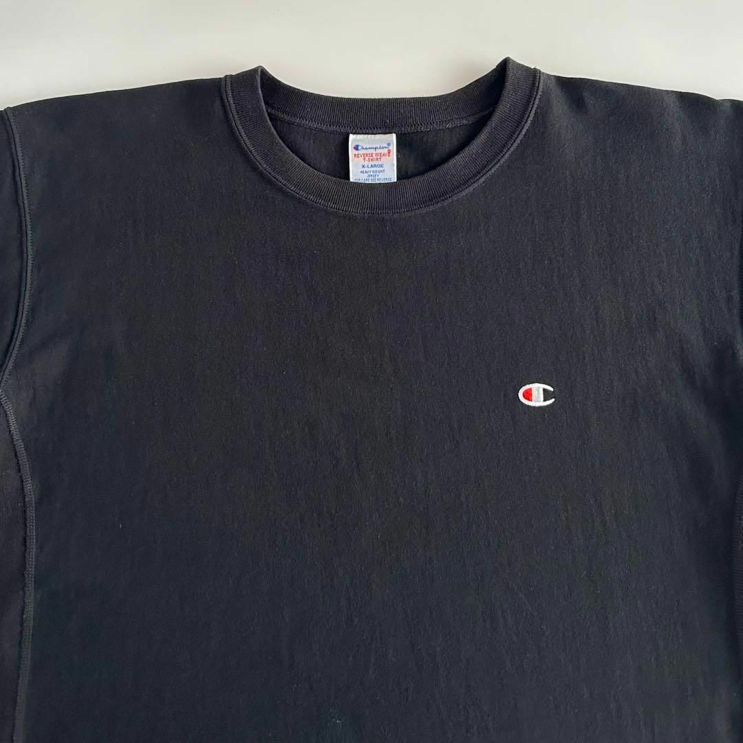 Champion(チャンピオン)のchampion リバースウィーブ 半袖Tシャツ ブラック XL 刺繍タグ 目 メンズのトップス(Tシャツ/カットソー(半袖/袖なし))の商品写真