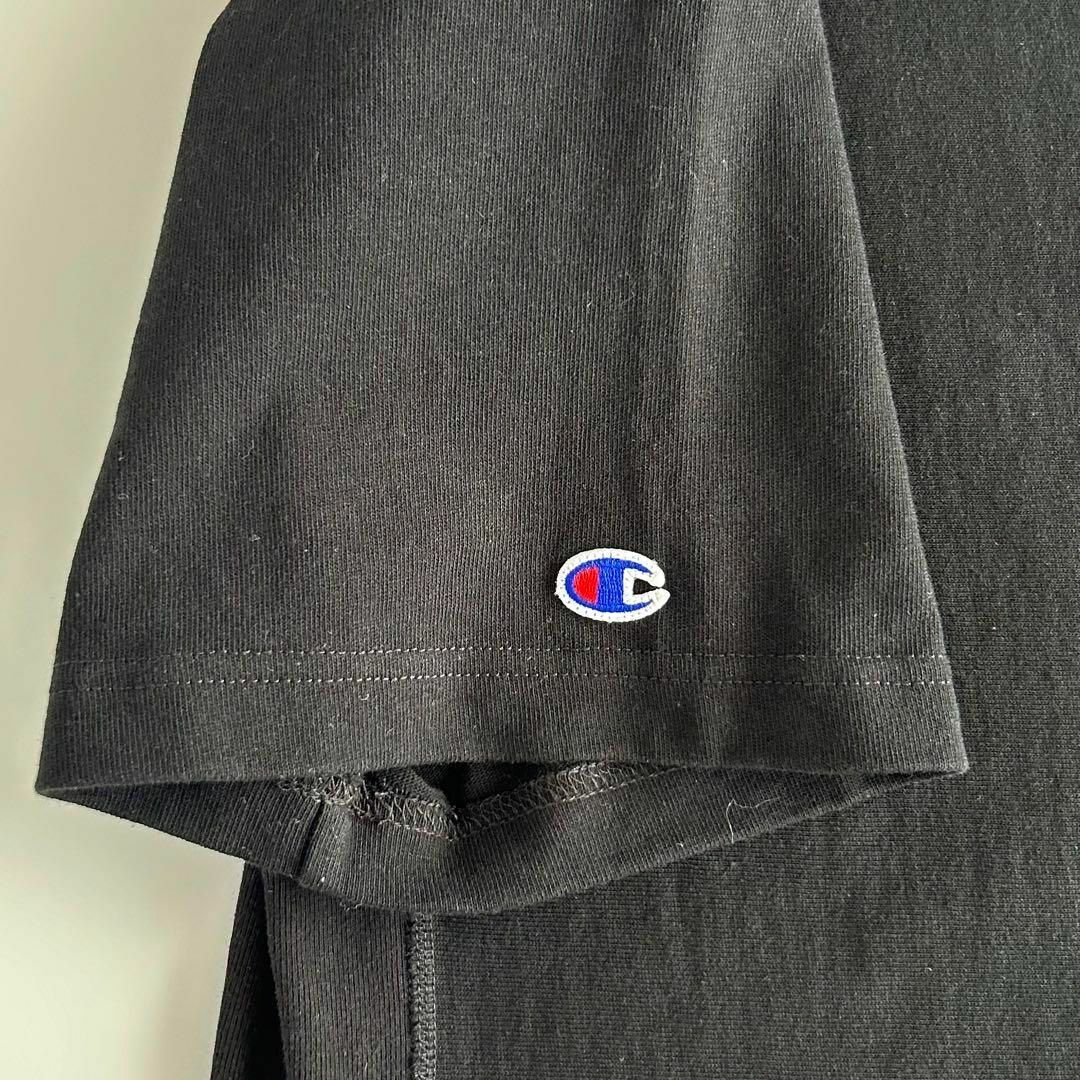 Champion(チャンピオン)のchampion リバースウィーブ 半袖Tシャツ ブラック XL 刺繍タグ 目 メンズのトップス(Tシャツ/カットソー(半袖/袖なし))の商品写真