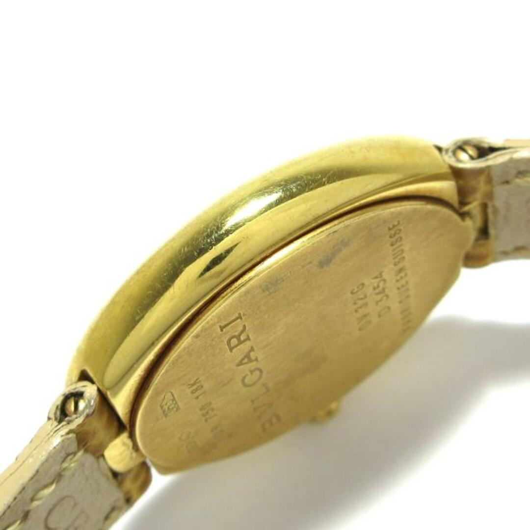 BVLGARI(ブルガリ)のBVLGARI(ブルガリ) 腕時計 オーバル OV32G レディース K18YG/リザードベルト 白 レディースのファッション小物(腕時計)の商品写真
