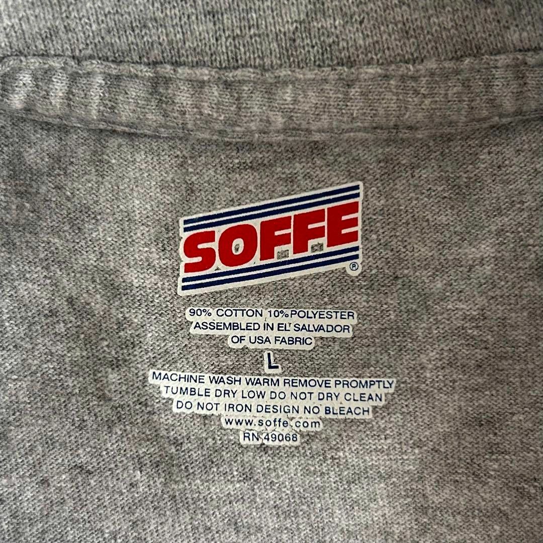 SOFFE USMC Tシャツ グレー L ラバー プリント ミリタリー 古着 メンズのトップス(Tシャツ/カットソー(半袖/袖なし))の商品写真