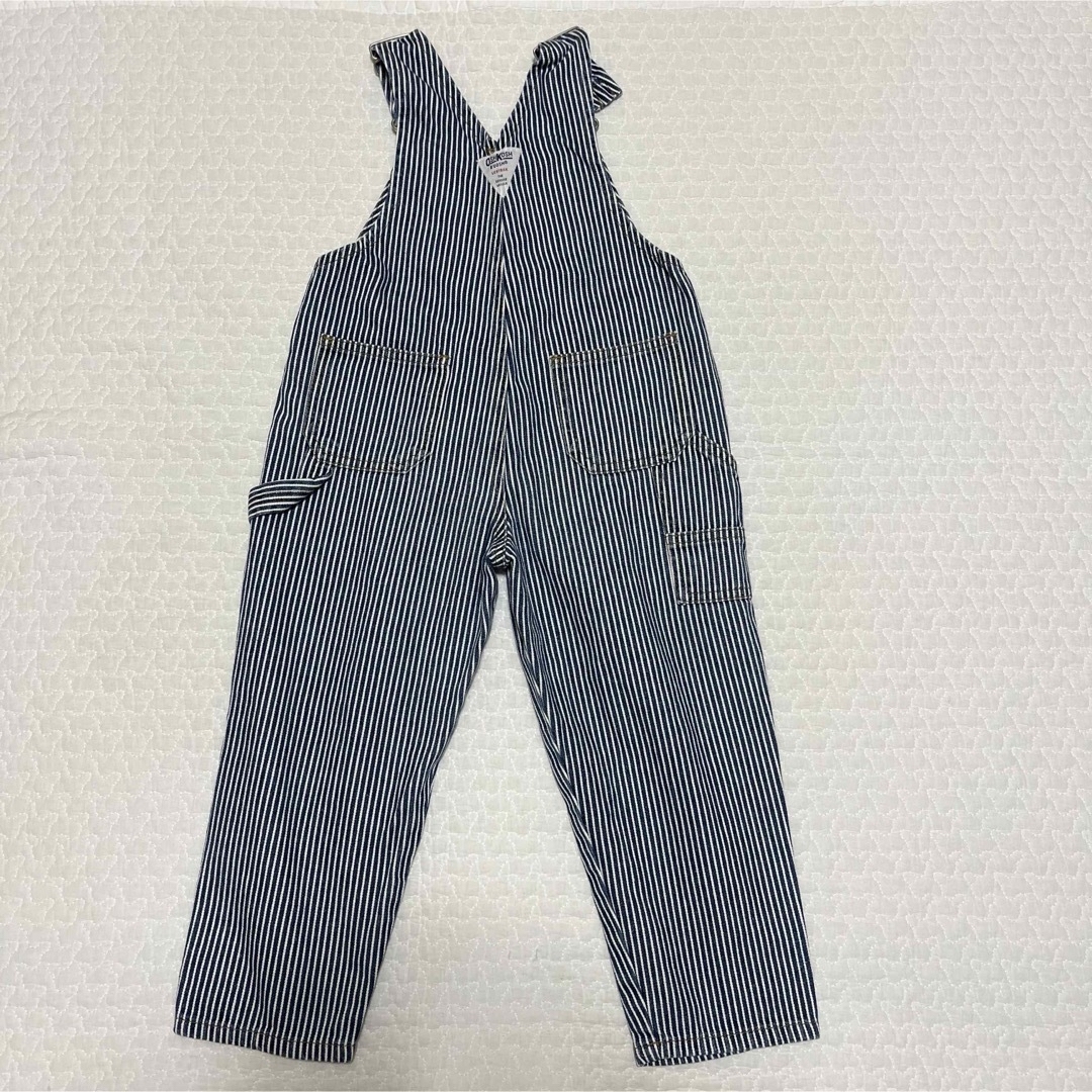 OshKosh(オシュコシュ)のOSHKOSH キッズオーバーオール ヒッコリー100cm キッズ/ベビー/マタニティのキッズ服男の子用(90cm~)(パンツ/スパッツ)の商品写真