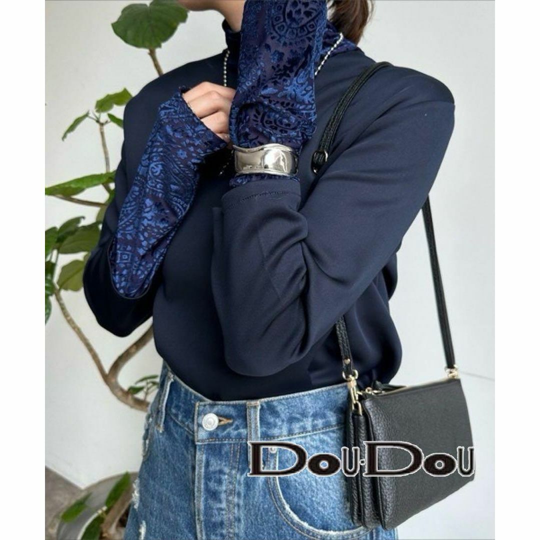 DouDou(ドゥドゥ)の美品●DouDou オパールベロアレイヤードライクトップス レディースのトップス(Tシャツ(長袖/七分))の商品写真