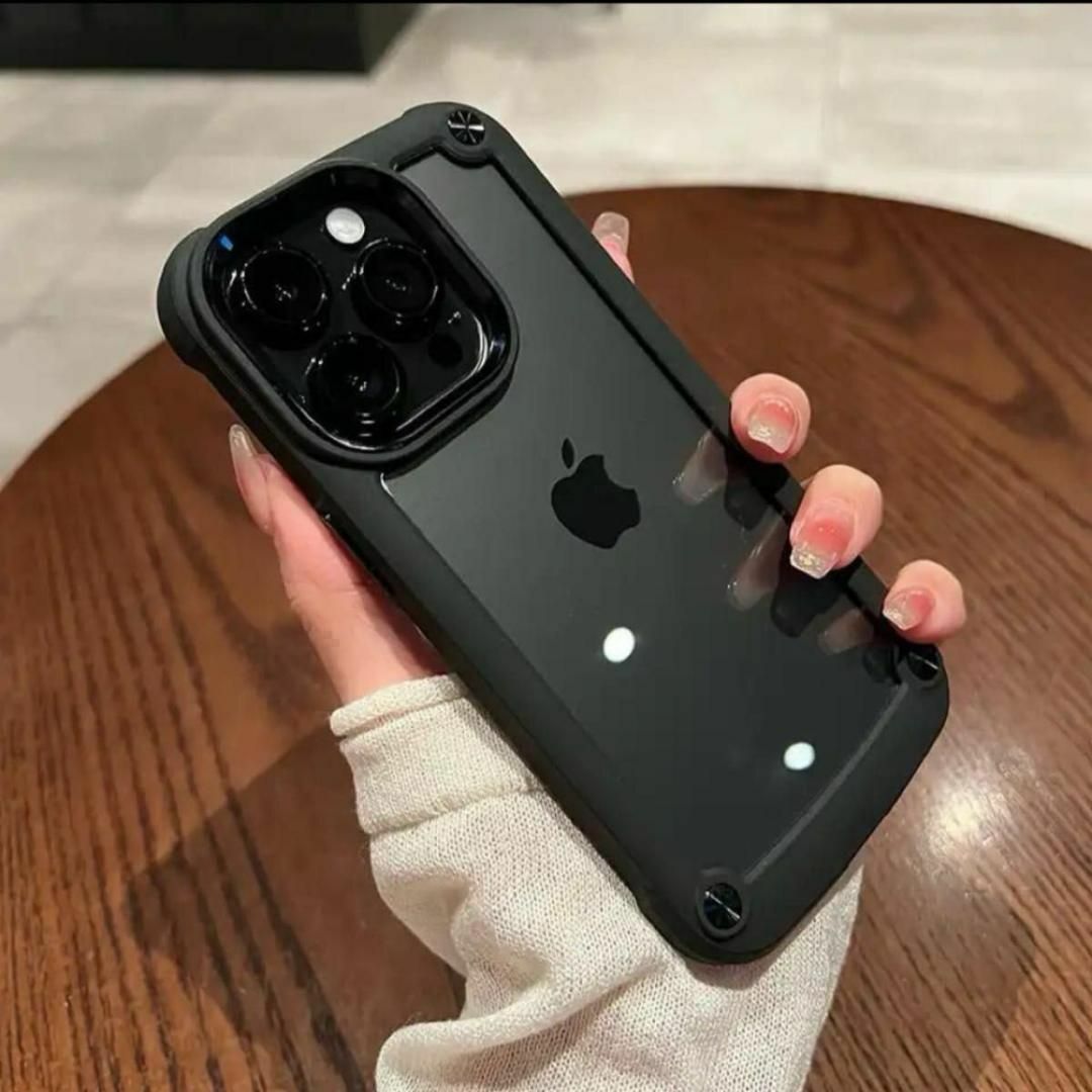 iPhone13ケース 黒 背面クリア 衝撃吸収 新品 スマホケース スマホ/家電/カメラのスマホアクセサリー(iPhoneケース)の商品写真