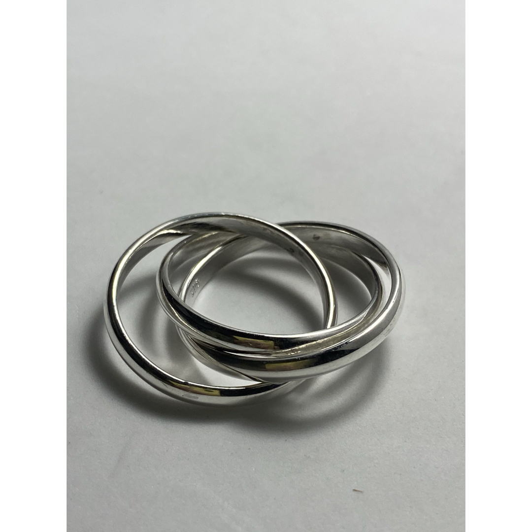 三連3ミリ　トリニティTrinity ring シルバー 925リング25号たB メンズのアクセサリー(リング(指輪))の商品写真