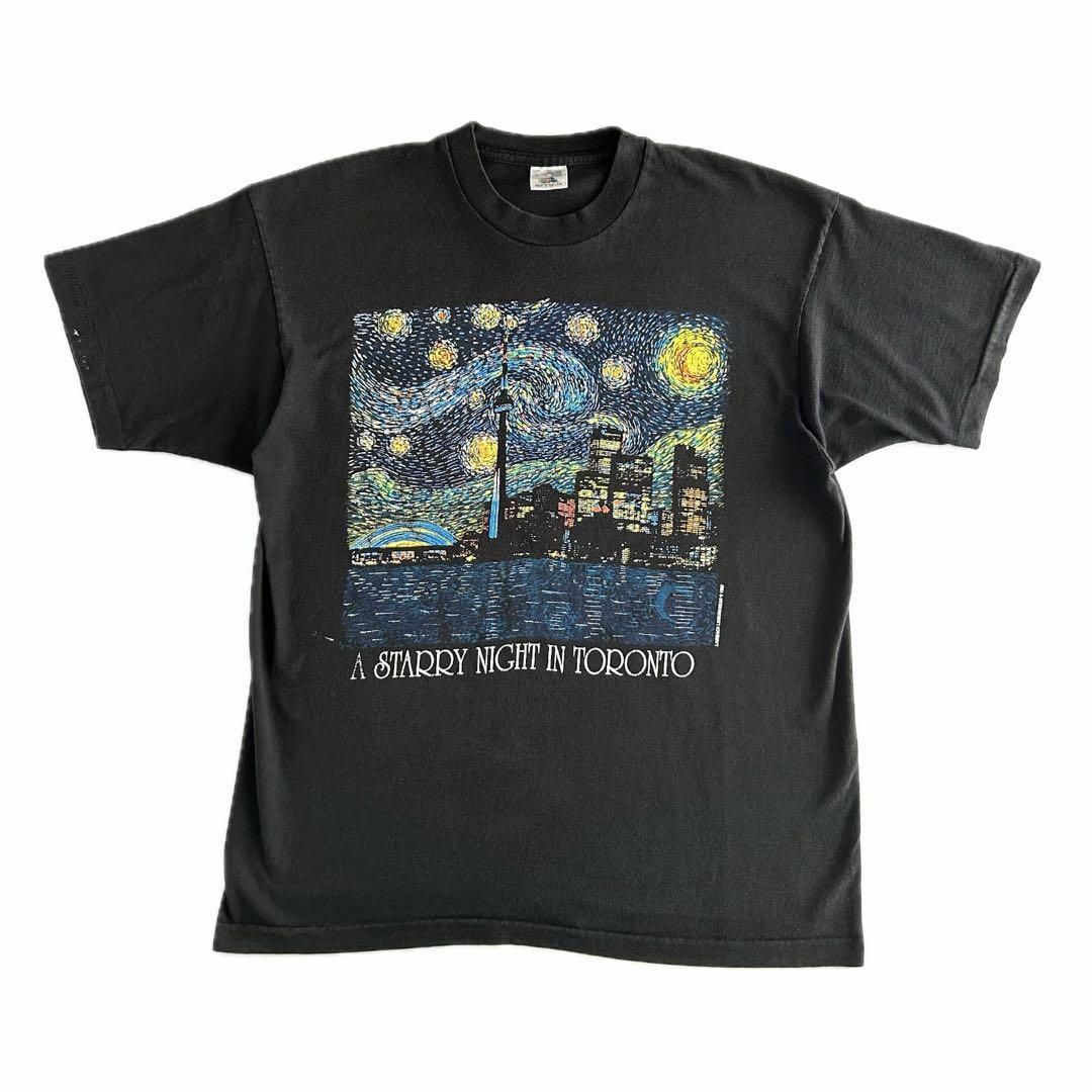 FRUIT OF THE LOOM(フルーツオブザルーム)のアートT ゴッホ 古着 Tシャツ 90s XL カナダ製 van Gogh メンズのトップス(Tシャツ/カットソー(半袖/袖なし))の商品写真