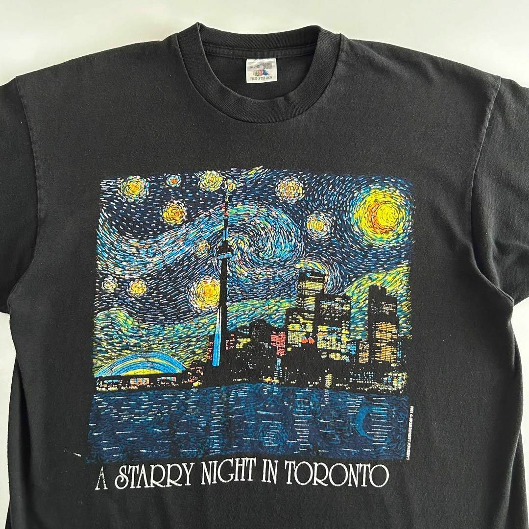 FRUIT OF THE LOOM(フルーツオブザルーム)のアートT ゴッホ 古着 Tシャツ 90s XL カナダ製 van Gogh メンズのトップス(Tシャツ/カットソー(半袖/袖なし))の商品写真