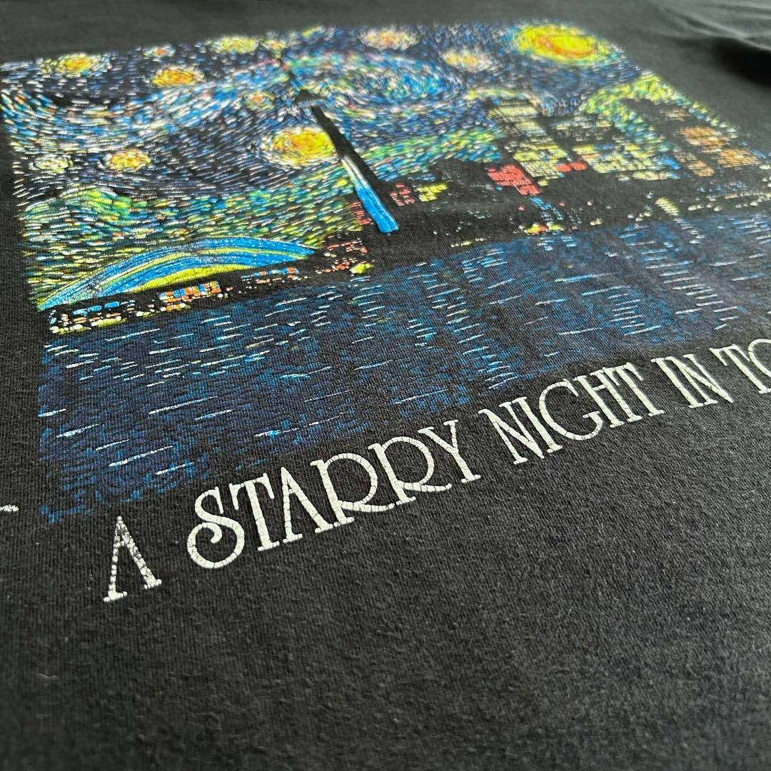 FRUIT OF THE LOOM(フルーツオブザルーム)のアートT ゴッホ 古着 Tシャツ 90s XL カナダ製 van Gogh メンズのトップス(Tシャツ/カットソー(半袖/袖なし))の商品写真