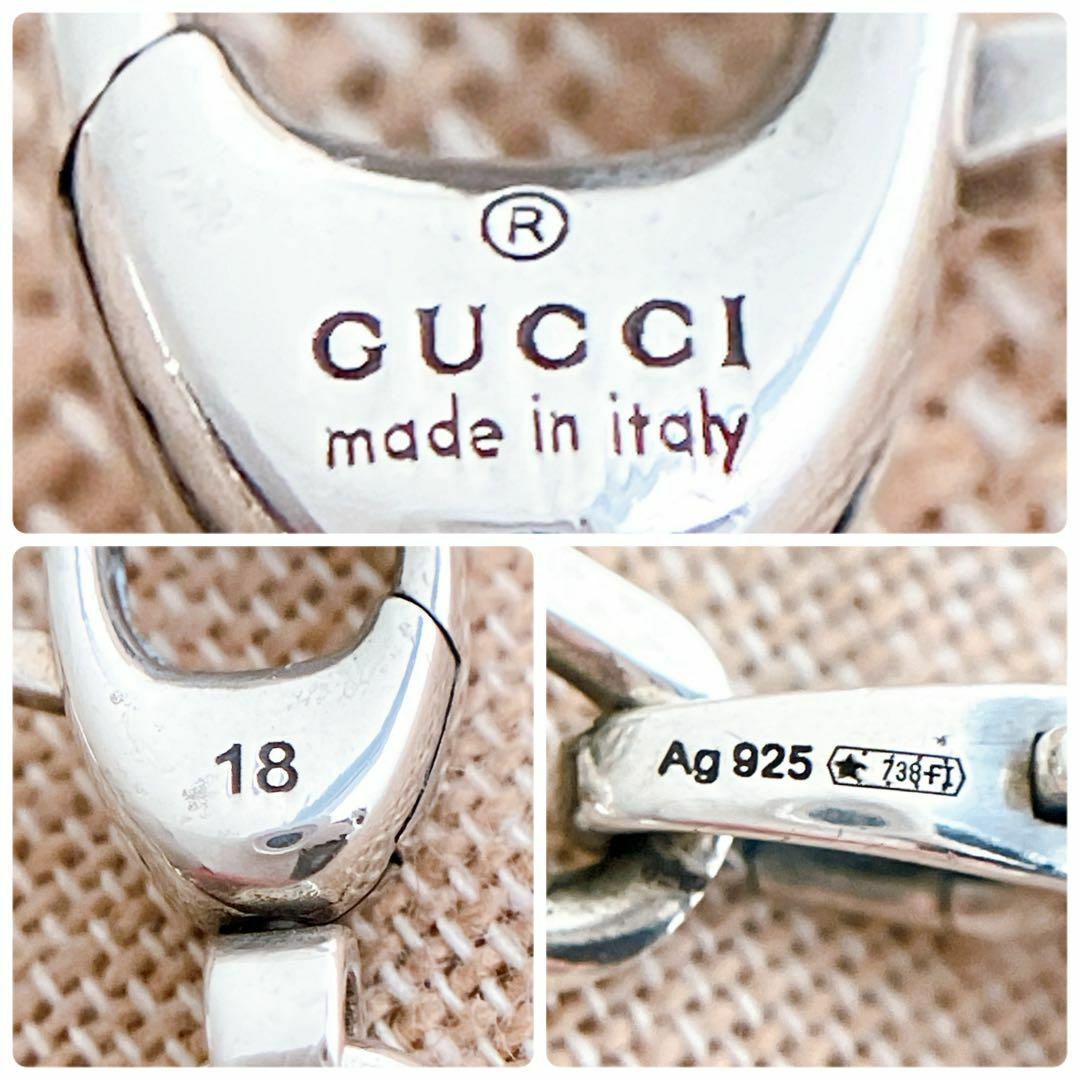 Gucci(グッチ)の【洗浄済】グッチ GUCCI 925 ブレスレット シルバー メンズ N115 メンズのアクセサリー(ブレスレット)の商品写真