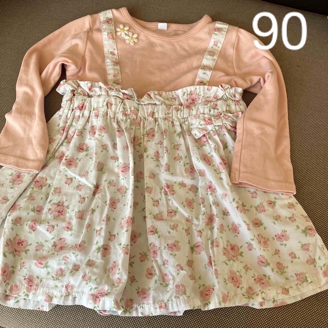 ワンピース2点セット　キッズ　90.   キッズ/ベビー/マタニティのキッズ服女の子用(90cm~)(ワンピース)の商品写真