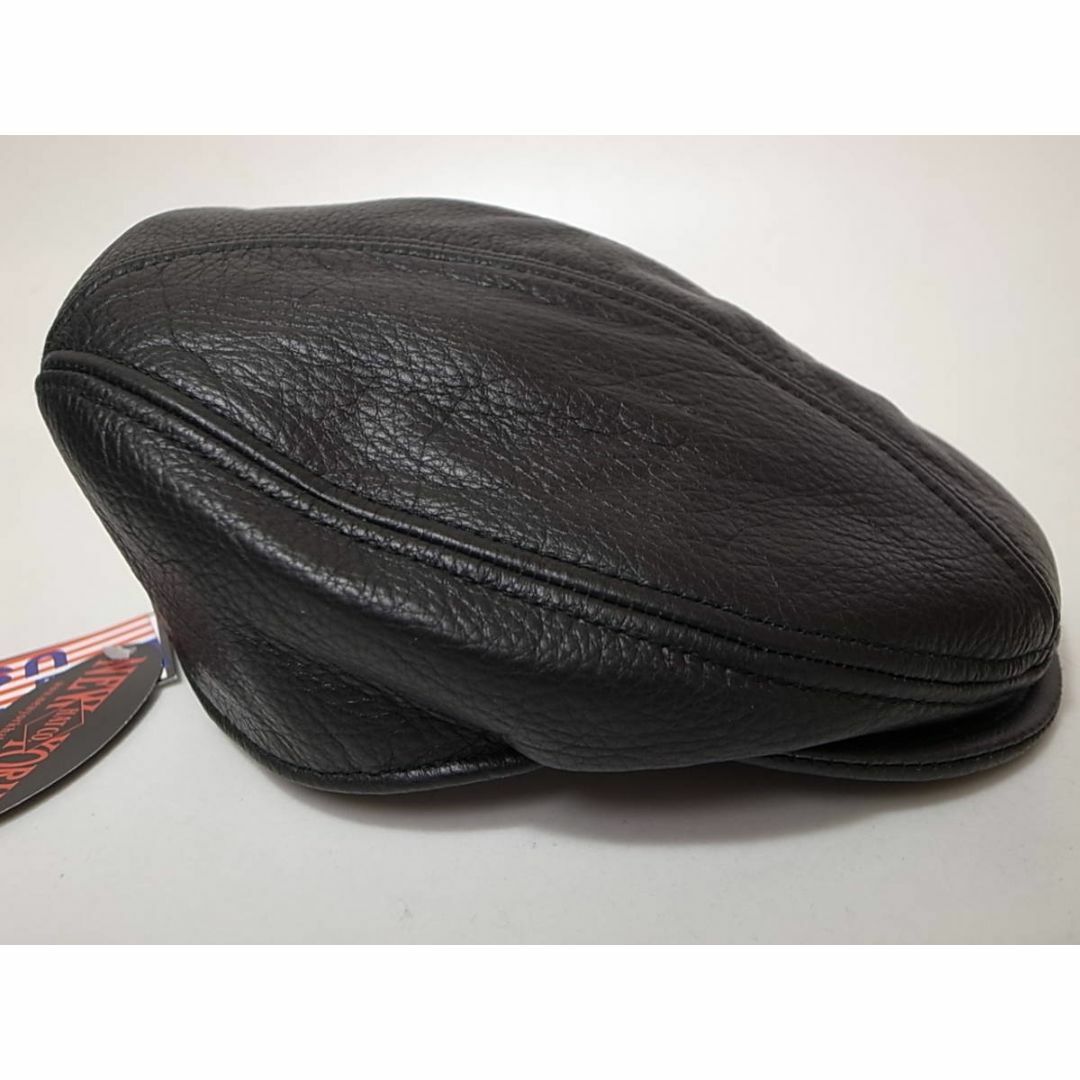 NEW YORK HAT(ニューヨークハット)のUSA製ニューヨークハットLamba 1900本革製レザー素材 黒 XXL新品 メンズの帽子(ハンチング/ベレー帽)の商品写真