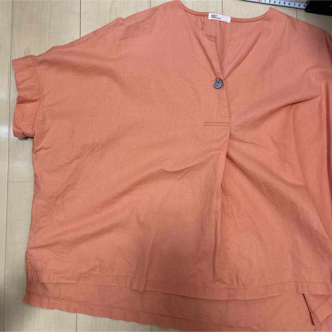 オレンジカットソー レディースのトップス(カットソー(半袖/袖なし))の商品写真