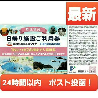 藤田観光　株主優待　箱根小涌園ユネッサン　下田海中水族館　入場無料　e