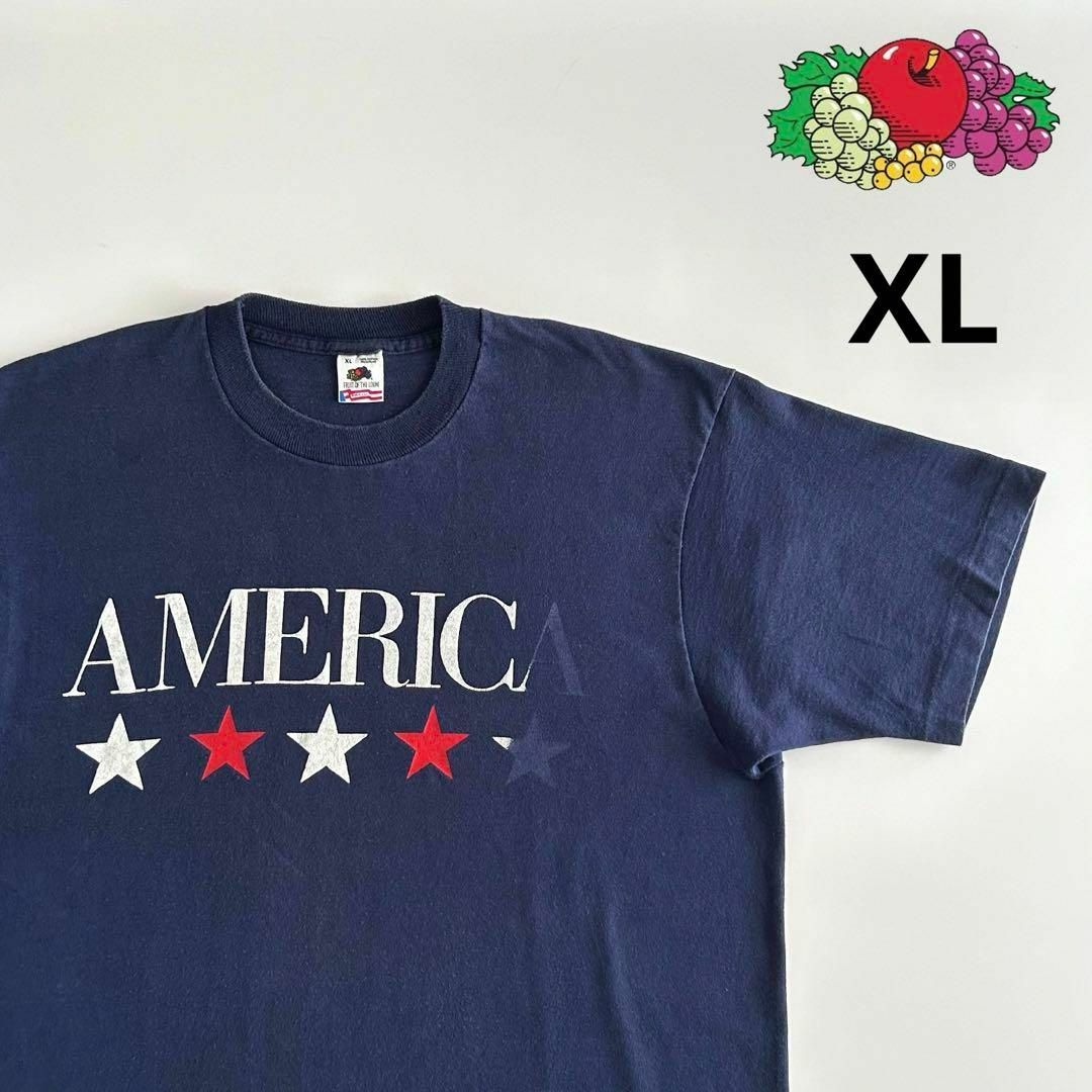 FRUIT OF THE LOOM(フルーツオブザルーム)のフルーツオブザルーム 古着 Tシャツ 90s XL USA製 ビンテージ メンズのトップス(Tシャツ/カットソー(半袖/袖なし))の商品写真