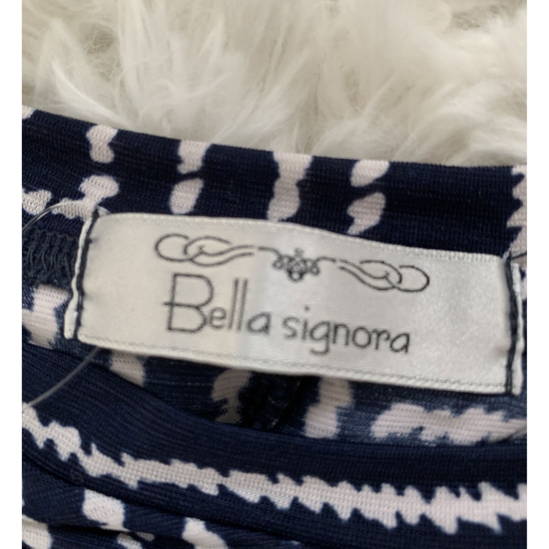 【新品】】Bella signora☆ロングチュニック☆プルオーバー☆七分袖 レディースのトップス(チュニック)の商品写真