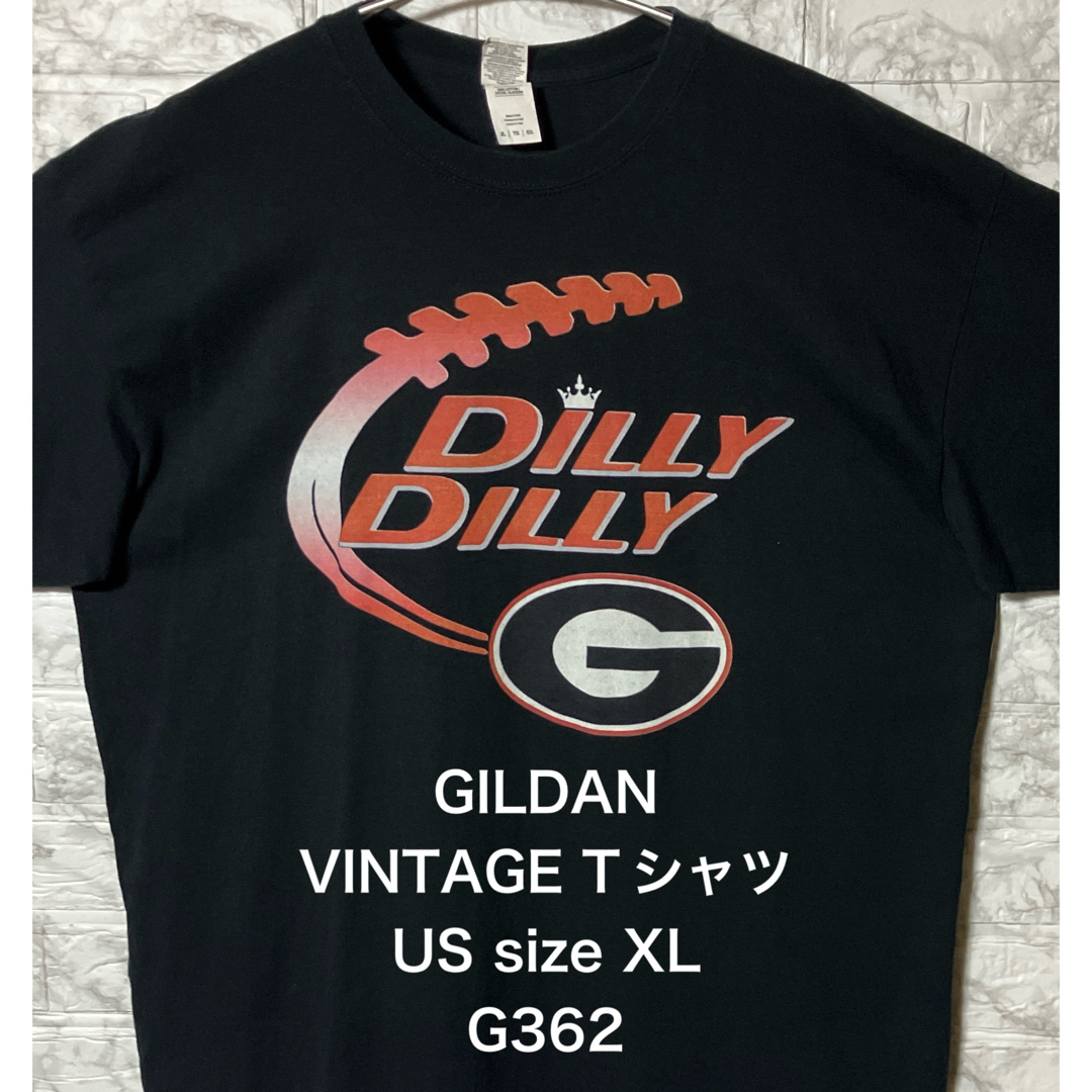 GILDAN(ギルタン)の【レア】アメリカ古着 USA XLsize GILDAN ブラックTシャツ メンズのトップス(Tシャツ/カットソー(半袖/袖なし))の商品写真