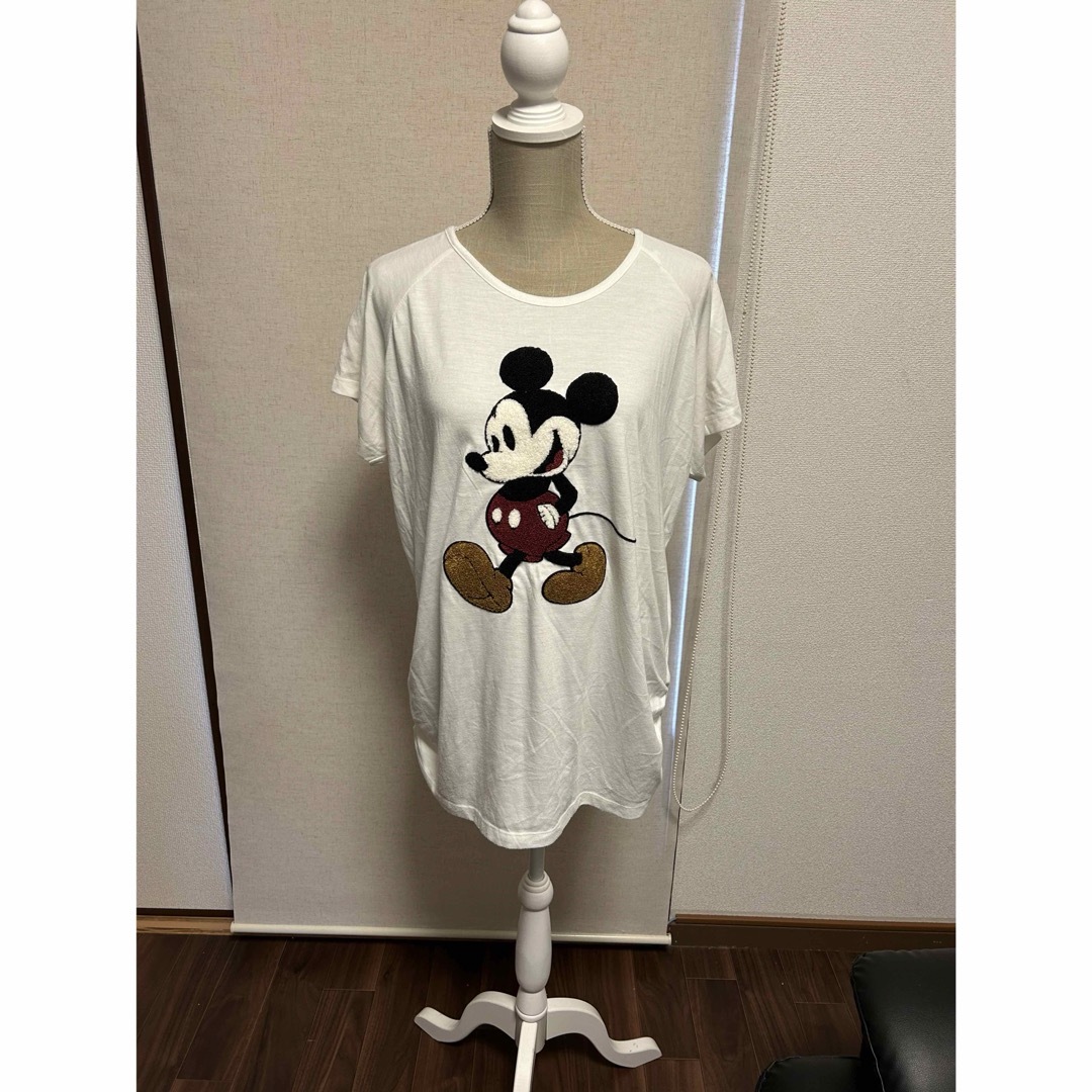 『ミツキーマウスもこもこ刺繍Tシャツ レディースのトップス(Tシャツ(半袖/袖なし))の商品写真