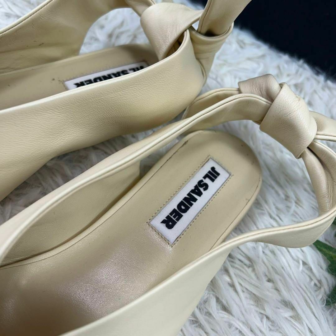 Jil Sander(ジルサンダー)のジルサンダー レディース パンプス レザー フラットシューズ 22cm 35 レディースの靴/シューズ(ハイヒール/パンプス)の商品写真