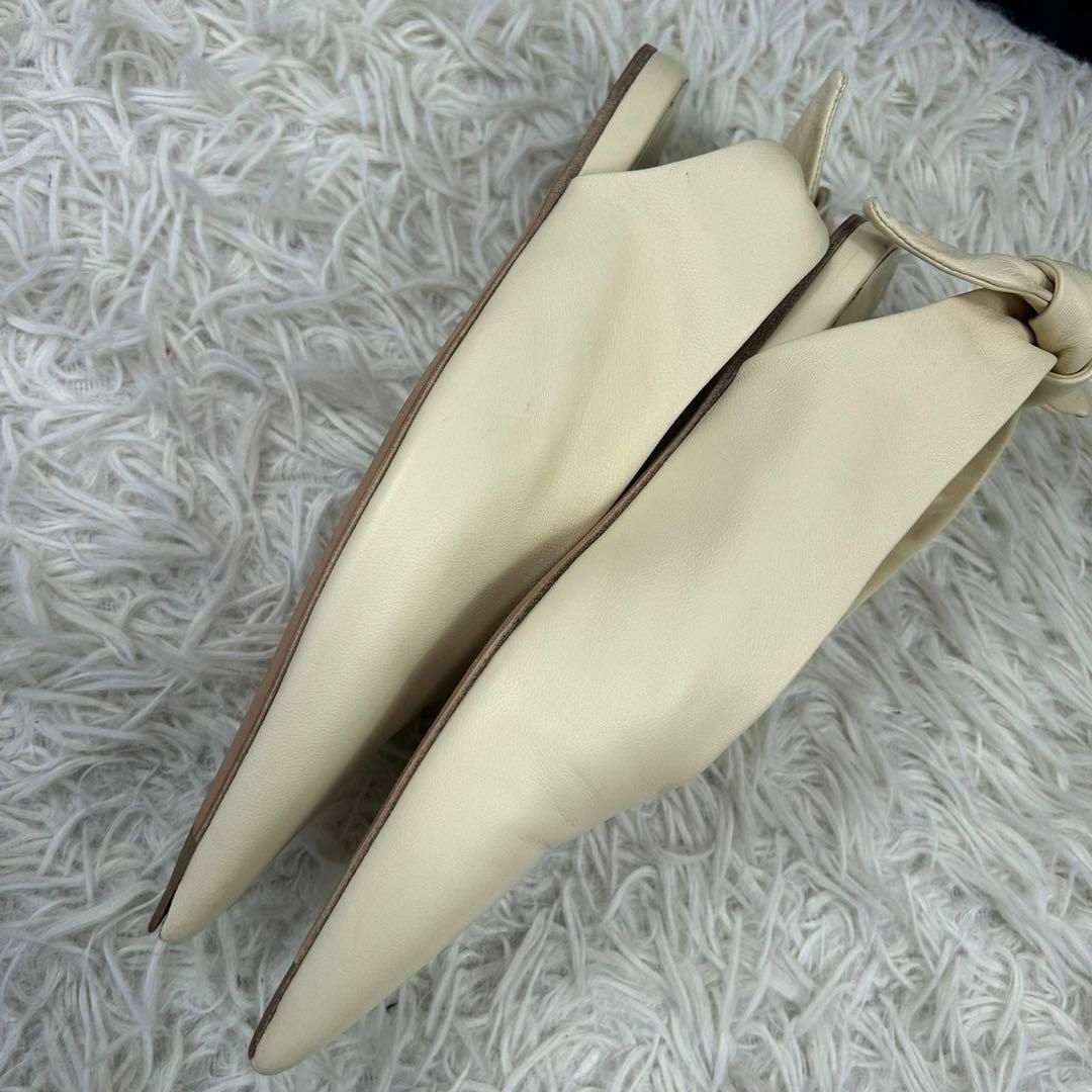 Jil Sander(ジルサンダー)のジルサンダー レディース パンプス レザー フラットシューズ 22cm 35 レディースの靴/シューズ(ハイヒール/パンプス)の商品写真