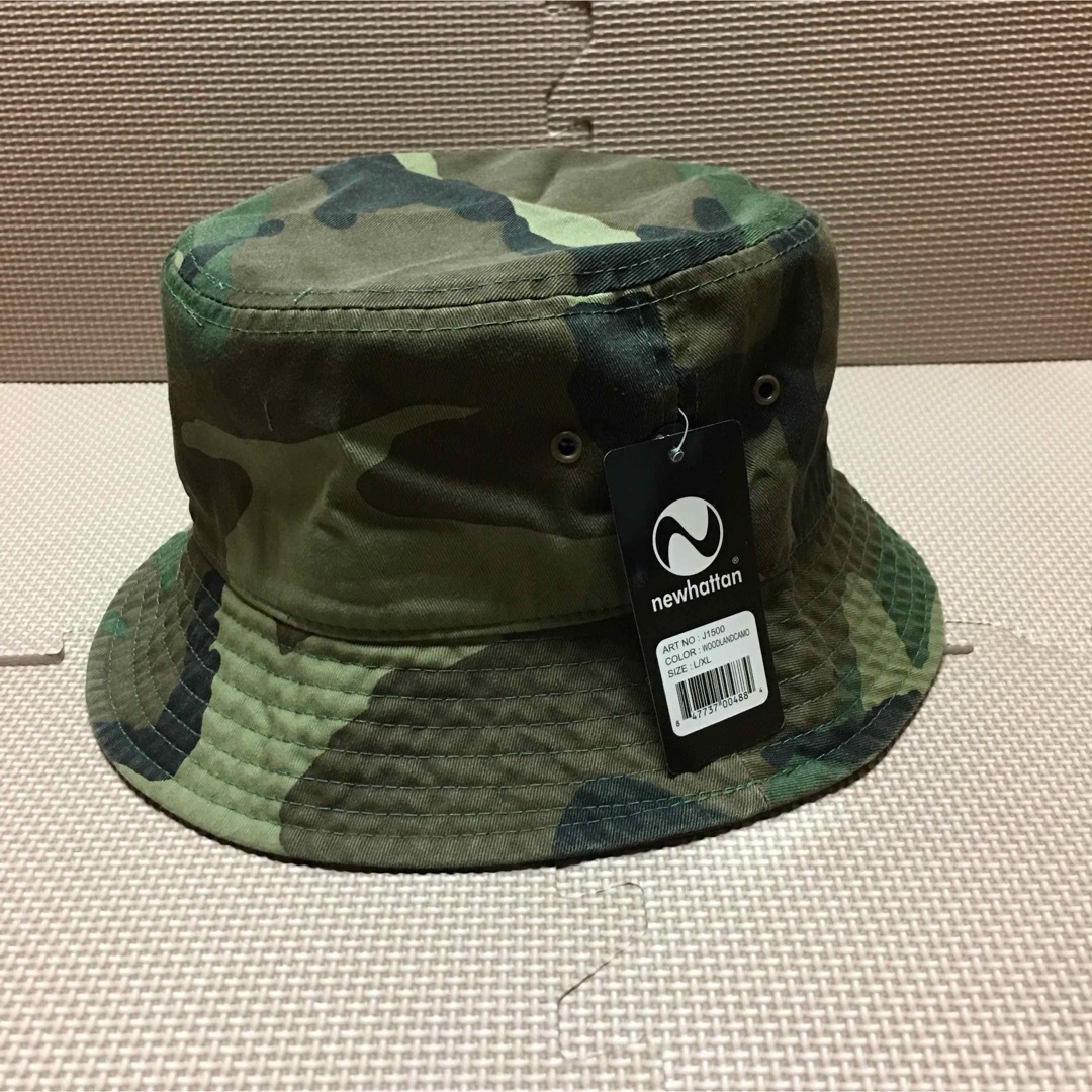 newhattan(ニューハッタン)の新品 ニューハッタン バケットハットのウッドランドカモ L/XL メンズの帽子(ハット)の商品写真
