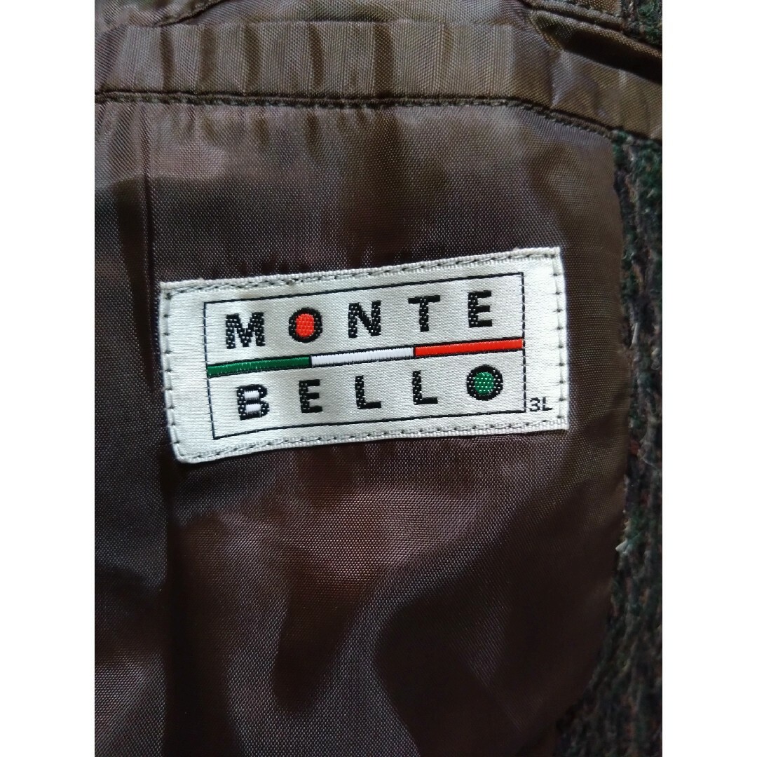 MONTE BELLO(モンテベロ) ウールツイードコート サイズ: 3L メンズのジャケット/アウター(その他)の商品写真