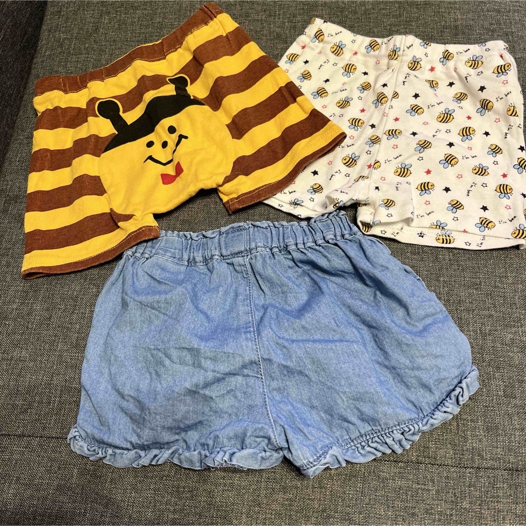 西松屋(ニシマツヤ)の短パン＊3枚セット キッズ/ベビー/マタニティのベビー服(~85cm)(パンツ)の商品写真