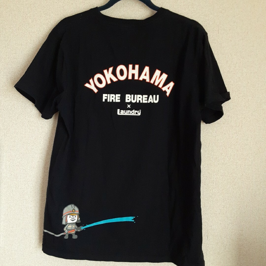 LAUNDRY(ランドリー)の横浜消防　Laundry　コラボTシャツ　Lサイズ　ネイビー メンズのトップス(Tシャツ/カットソー(半袖/袖なし))の商品写真