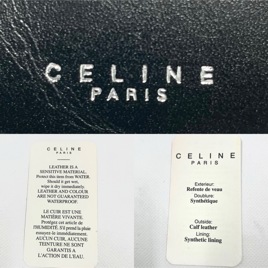celine(セリーヌ)の✨新品同様✨  CELINE セリーヌ 二つ折り財布 黒 レザー メンズ メンズのファッション小物(折り財布)の商品写真