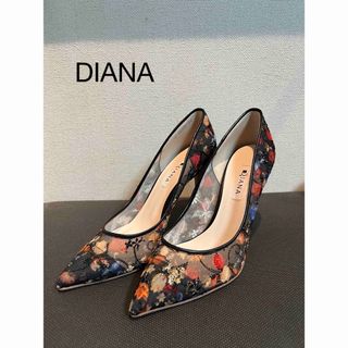 ダイアナ(DIANA)の最終価格　DIANAクロルノワール　プリントシシュウチュール  パンプス(ハイヒール/パンプス)