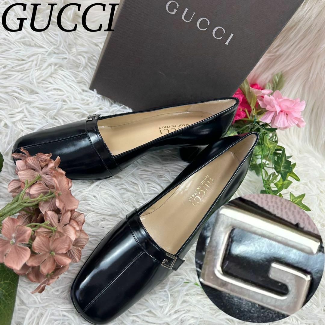 Gucci(グッチ)のグッチ レディース パンプス 新品未使用 箱付き ブラック 黒 23cm 36 レディースの靴/シューズ(ハイヒール/パンプス)の商品写真