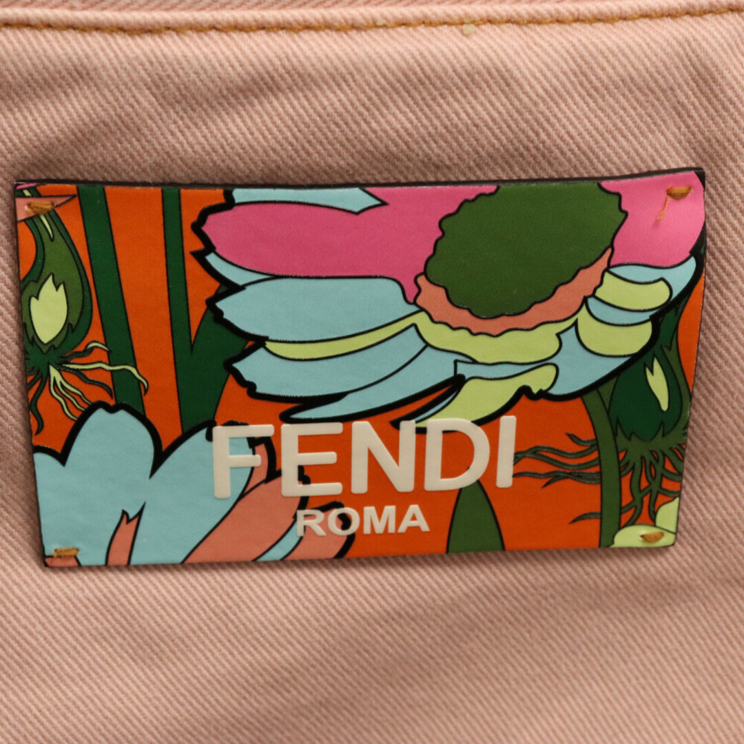 FENDI(フェンディ)のFENDI フェンディ ロゴパッチ付デニムスカート FLQ528 A5YV ピンク レディース レディースのスカート(ミニスカート)の商品写真