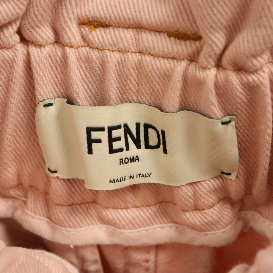 FENDI(フェンディ)のFENDI フェンディ ロゴパッチ付デニムスカート FLQ528 A5YV ピンク レディース レディースのスカート(ミニスカート)の商品写真