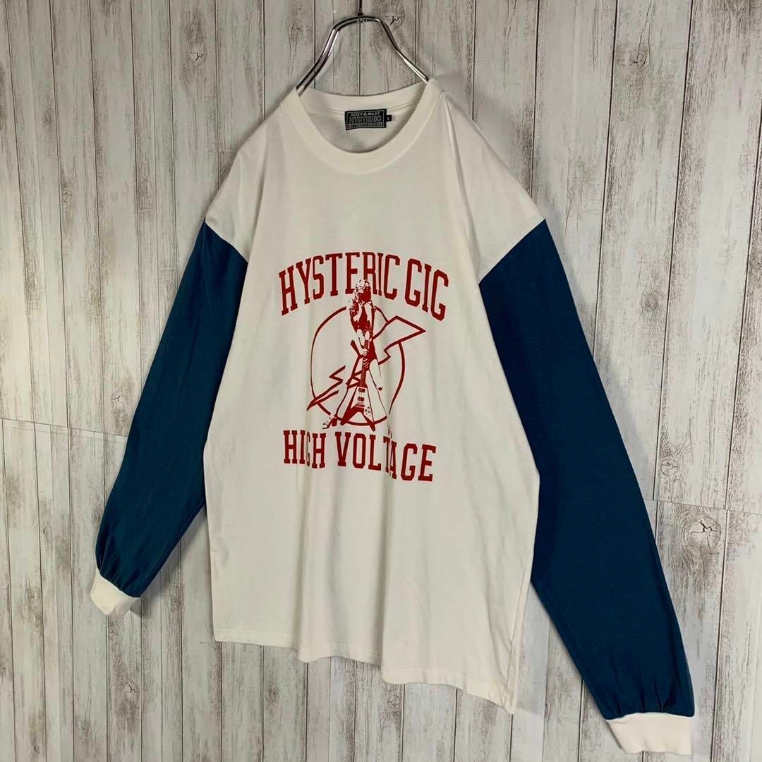 HYSTERIC GLAMOUR(ヒステリックグラマー)の【超絶希少モデル】ヒステリックグラマー ギターガール Lサイズ 切返し ロンT メンズのトップス(Tシャツ/カットソー(七分/長袖))の商品写真